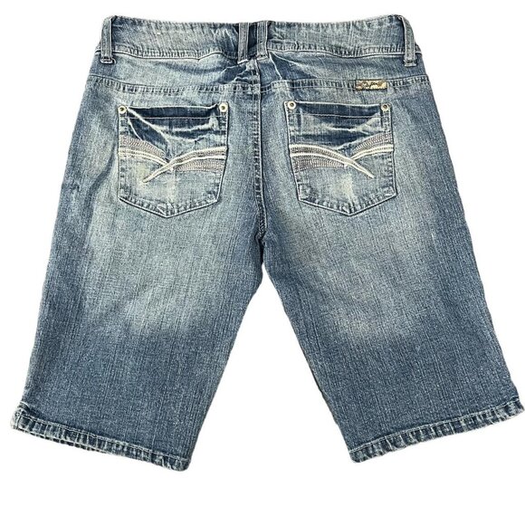 Tyte‎ Y2K blue denim shorts Size 5 - Picture 1 of 8